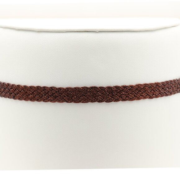 Weave Lace Gothic Choker Adjustable Length Brown trim chokers (#74) - Picture 9 of 10